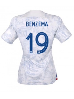 Ženski Nogometna dresi replika Francija Karim Benzema #19 Gostujoči SP 2022 Kratek rokav